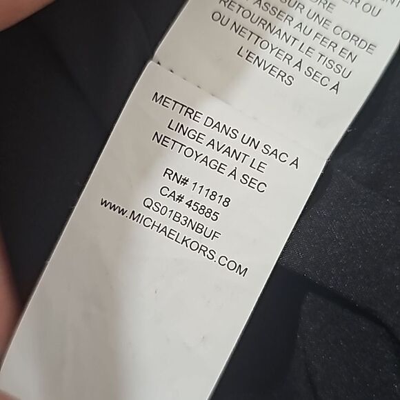 Michael Kors -916 Women's Bomber‎ Jacket Black White Zipper Athleisure XS - Picture 7 of 9